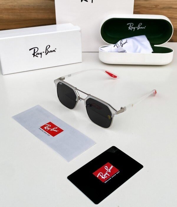 Rayban04 ice black red