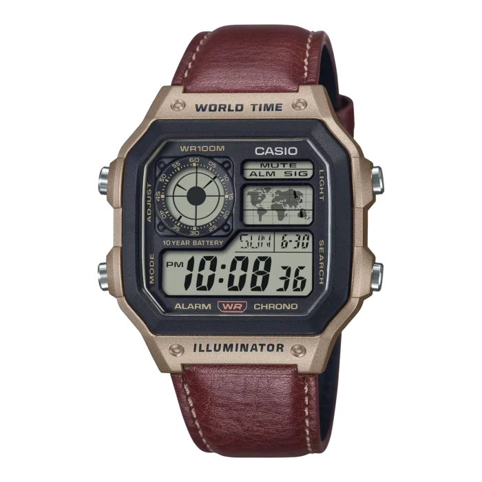 Casio AE-1200 Illuminator Light Brown - J1234