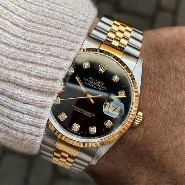 ROLEX DATEJUST [BLACK / GOLDEN / SILVER]
